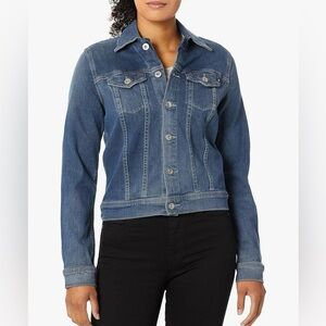 Ag Adriano Goldschmied Classic Blue Denim Trucker Jacket